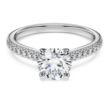 Bague solitaire Eternity, Diamants créés en laboratoire 1,2 ct tw, Taille ronde, Or blanc 14 carats - Swarovski, 5710690