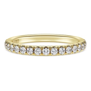 Eternity band ring, Lab-grown diamonds 0.4 ct tw, Round shape, 14K yellow gold - Swarovski, 5710691