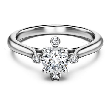 Galaxy ring, Lab-grown diamonds 0.5 ct tw, Round shape, 14K white gold - Swarovski, 5710782