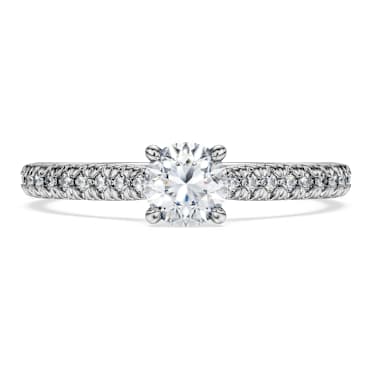 Eternity solitaire ring, Lab-grown diamonds 0.7 ct tw, Round shape, 14K white gold - Swarovski, 5710847