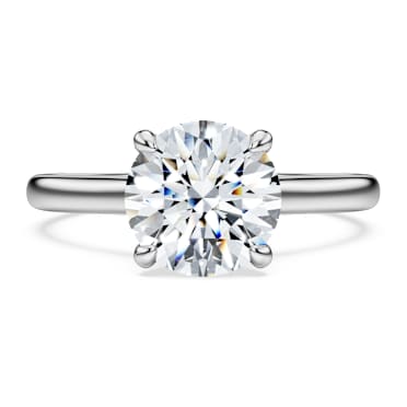 Eternity solitaire ring, Lab-grown diamonds 2 ct tw, Round shape, 14K white gold - Swarovski, 5710850