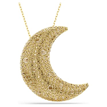 Sublima pendant, Moon, Gold tone, Gold-tone plated - Swarovski, 5710931