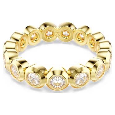 Imber แหวน, เจียระไนทรงกลม, ขาว, เคลือบโทนสีทอง - Swarovski, 5714309
