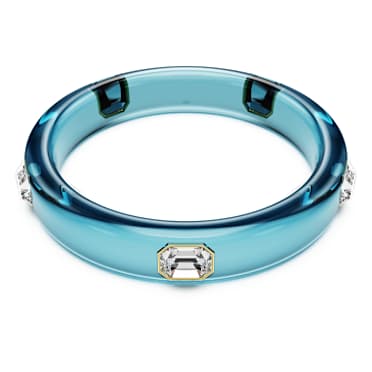 Obročasta zapestnica Dulcis, Osmerokotni rez, Modra, V videzu 18-karatnega zlata - Swarovski, 5714390