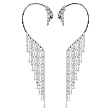 The Vienna Collection ear cuffs, Swan, White, Ruthenium plated - Swarovski, 5714555
