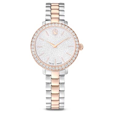 Watch, Swiss Made, Metal bracelet, Silver Tone, Rose gold-tone finish - Swarovski, 5715028