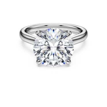 Eternity Solitärring, Im Labor gezüchtete Diamanten 5 ct tw, Runde Form, 18K Weißgold - Swarovski, 5716166