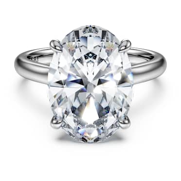 Solitérní prsten Eternity, Laboratorně pěstované diamanty 6 ct tw, Oválný tvar, 18K bílé zlato - Swarovski, 5716201