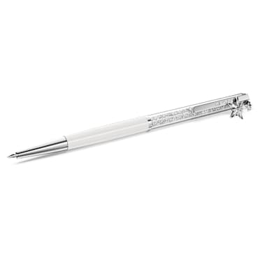 Crystalline 볼포인트 펜, 화이트, 화이트 래커 처리, 크롬 플래팅 - Swarovski, 5717136