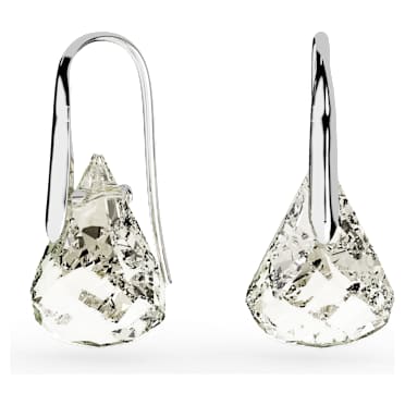 Lunar drop earrings, Gray, Rhodium plated - Swarovski, 5717564