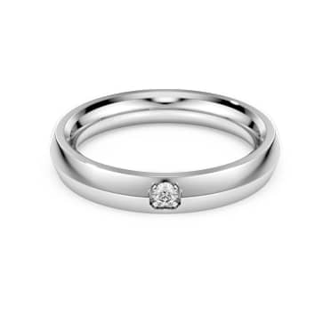 Eternity 環戒, 總重 0.05 克拉培育鑽石, 圓形, 14K 金（白色) - Swarovski, 5718244