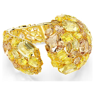 Gema cuff, Yellow, Gold-tone plated - Swarovski, 5718511
