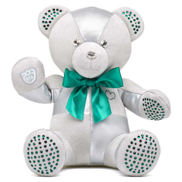 Pièce de collection Build-A-Bear Birthstone Bear, Habillée de cristaux Swarovski®, Ours en peluche, Mai, Verte - Swarovski, 5719966