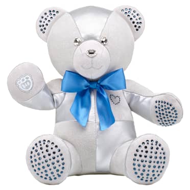 Build-A-Bear Birthstone Bear collectible, Featuring Swarovski® crystals, Teddy bear, December, Blue - Swarovski, 5719973