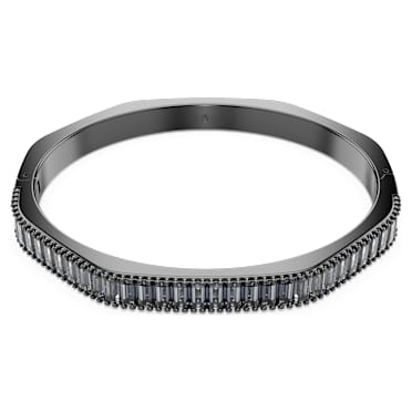 กำไล Matrix, เจียระไนทรง Baguette, ทรงแปดเหลี่ยม, น้ำเงิน, เคลือบรูทีเนียม - Swarovski, 5720365