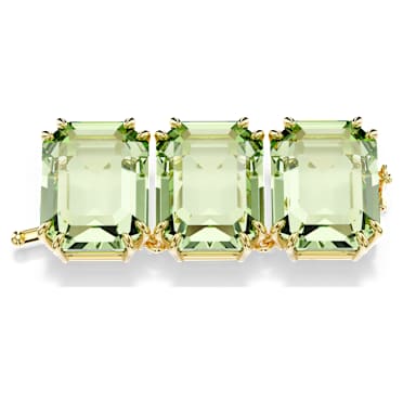 Millenia 延長鏈, 八角形切割, 綠色, 鍍金色色調 - Swarovski, 5720630