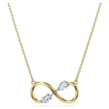 Eternity pendant, Lab-grown diamonds 0.35 ct tw, Mixed cuts, Infinity, 18K yellow gold - Swarovski, 5720704