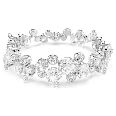Constella bracelet, Mixed cuts, White, Rhodium plated - Swarovski, 5722469