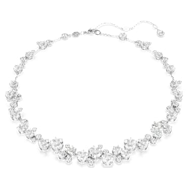 Verižica Constella, Okrogli rez, Bela, Prevleka iz rodija - Swarovski, 5722472