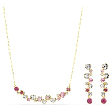 Constella set, Mixed cuts, Multicolored, Gold-tone plated - Swarovski, 5722542