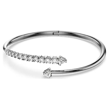 Sublima bangle, White, Ruthenium plated - Swarovski, 5723170