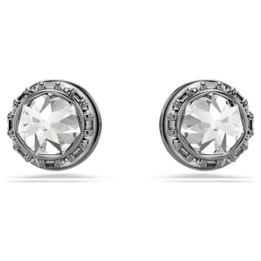 Sublima 耳釘, 尖刺, 白色, 鍍黑鉻色 - Swarovski, 5723185