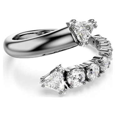 Sublima 오픈 링, 믹스 컷, 화이트, 루테늄 플래팅 - Swarovski, 5723187
