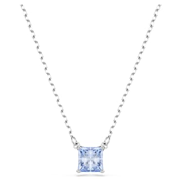 Matrix Anhänger, Kissenschliff, Blau, Rhodiniert - Swarovski, 5723568
