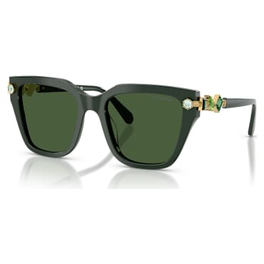 Sonnenbrille, Quadratische Form, Grün - Swarovski, 5724509
