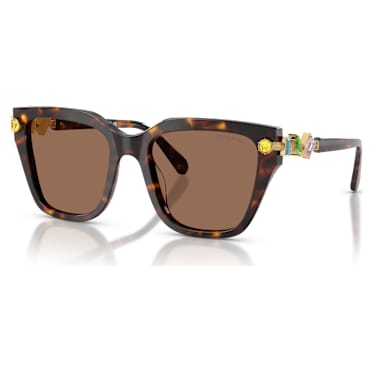 Sunglasses, Square shape, Brown - Swarovski, 5724510