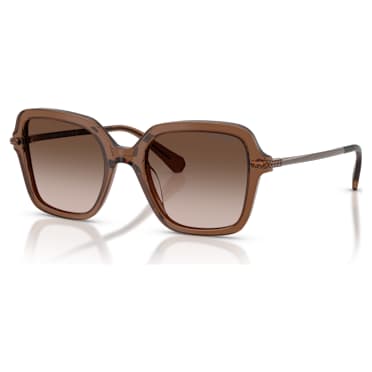 Lunettes de soleil, Forme carrée, Marron - Swarovski, 5724512