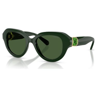 Lunettes de soleil, Forme ronde, Vertes - Swarovski, 5724616
