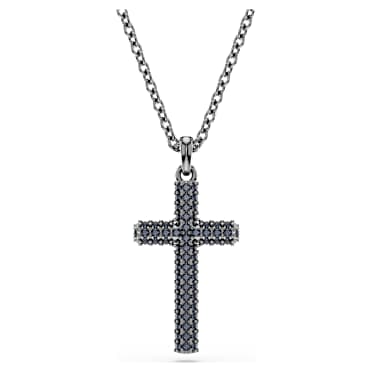 Insigne pendant, Cross, Gray, Ruthenium plated - Swarovski, 5727985