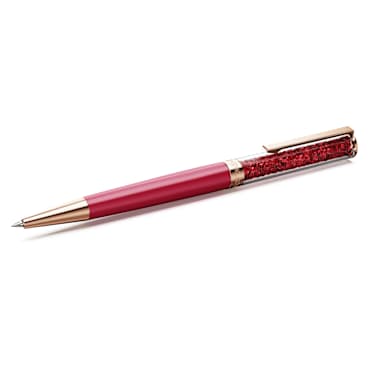 Crystalline ballpoint pen, Red, Pink lacquered, Rose gold-tone plated - Swarovski, 5728337