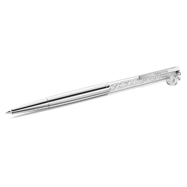 Crystalline ballpoint pen, Swan, Chrome plated - Swarovski, 5728406