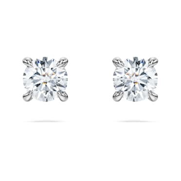 Orecchini a lobo Eternity, Diamanti creati in laboratorio 0,52 ct tw, Forma rotonda, Argento sterling - Swarovski, 5728555