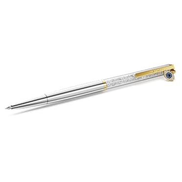 Crystalline Silk ballpoint pen, Evil eye, Gold tone, Mixed metal finish - Swarovski, 5728729