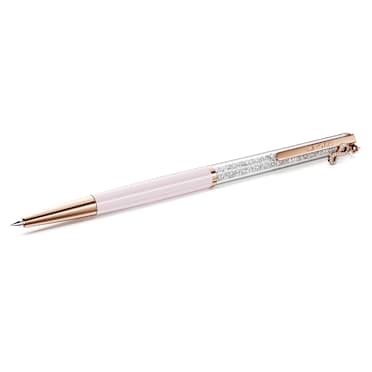 Crystalline Silk ballpoint pen, Infinity, Pink lacquered, Rose gold-tone plated - Swarovski, 5728731