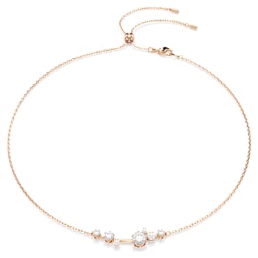 Collier Constella, Crystal Pearl, Tailles rondes, Blanc, Doré à l’or rose 18 carats (750/1000) - Swarovski, 5729504