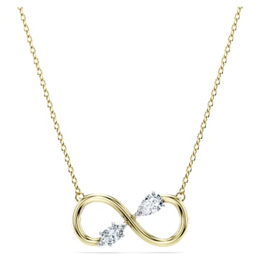 Eternity pendant, Lab-grown diamonds 0.35 ct tw, Mixed shapes, Infinity, 14K yellow gold - Swarovski, 5730030