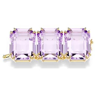 Lanț de alungire Millenia, Tăietură octogonală, Mov, Finisaj din aur de 18k - Swarovski, 5730919