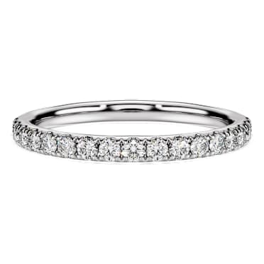 Eternity band ring, Lab-grown diamonds 0.43 ct tw, Round shape, Sterling silver - Swarovski, 5731059