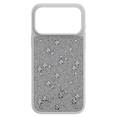 Ovitek za mobilni telefon High, Kristali z ravnim hrbtiščem, iPhone® 17 Pro Max, Srebrn odtenek - Swarovski, 5731145