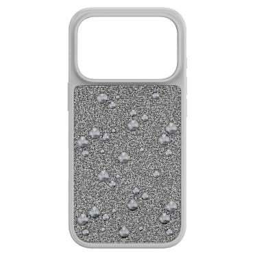 High Mobiltelefonfodral, Platta baksideskristaller, iPhone® 17 Pro, Silverfärgad - Swarovski, 5731146