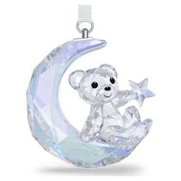 Kris mackó, Hold dísz, fehér - Swarovski, 5732106