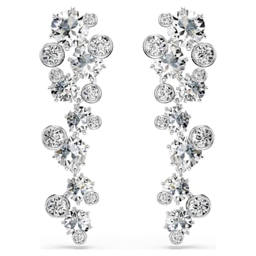Constella 드롭 이어링, 믹스 컷, 화이트, 로듐 플래팅 - Swarovski, 5732252