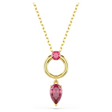 Mesmera 鏈墜, 混合式切割, 紅色, 鍍金（金色飾面） - Swarovski, 5732487