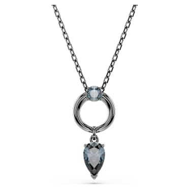 Mesmera pendant, Mixed cuts, Gray, Ruthenium plated - Swarovski, 5732491