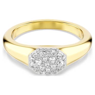 Dextera ring, Mixed cuts, White, Gold-tone plated - Swarovski, 5732850