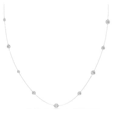Una Angelic 項鏈, 圓形切割, 白色, 鍍白金色 - Swarovski, 5733197